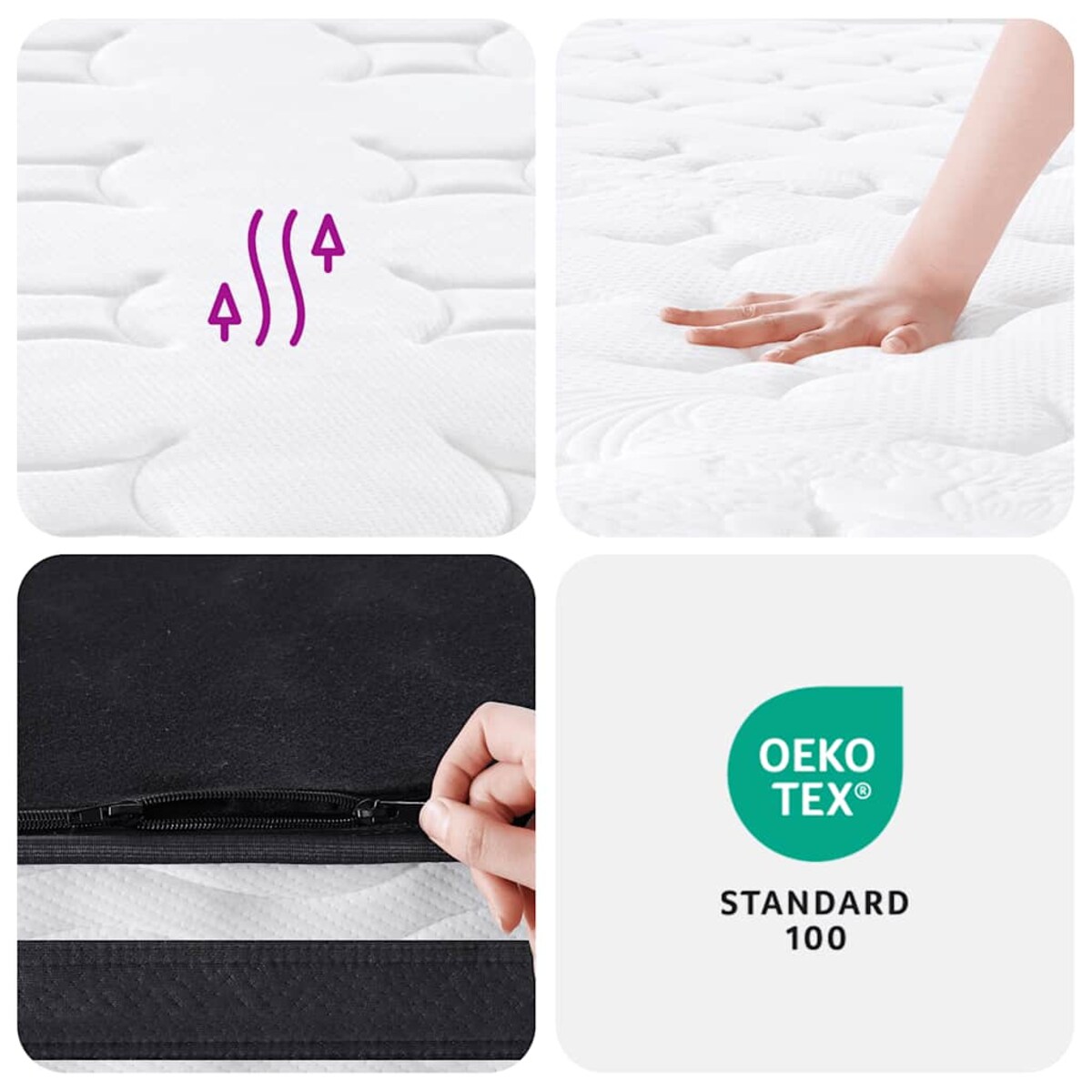 vidaXL Materac bonellowy, twardość średnia, 120x200 cm