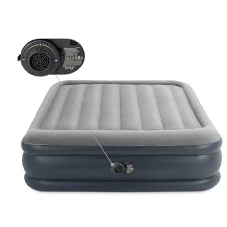 Materac dmuchany Intex dwuosobowy z wbudowaną pompką 203x152x42 cm