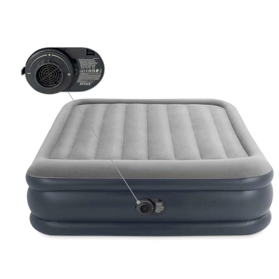 Materac dmuchany Intex dwuosobowy z wbudowaną pompką 203x152x42 cm
