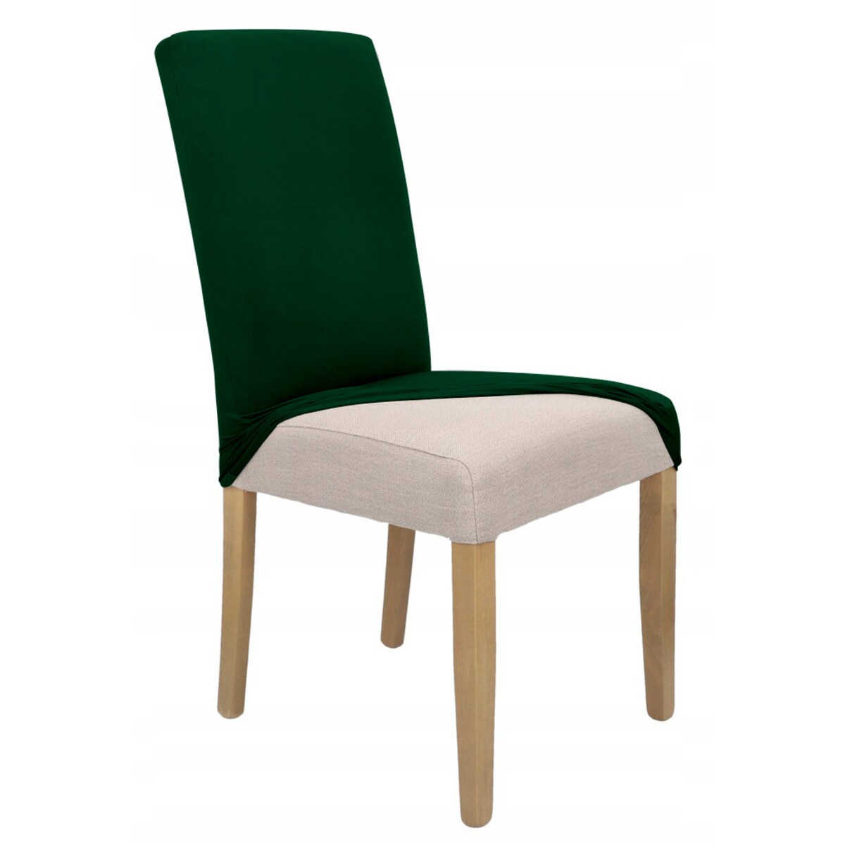 POKROWIEC NA KRZESŁO BUTELKOWA ZIELEŃ ELASTYCZNY [21CD2]