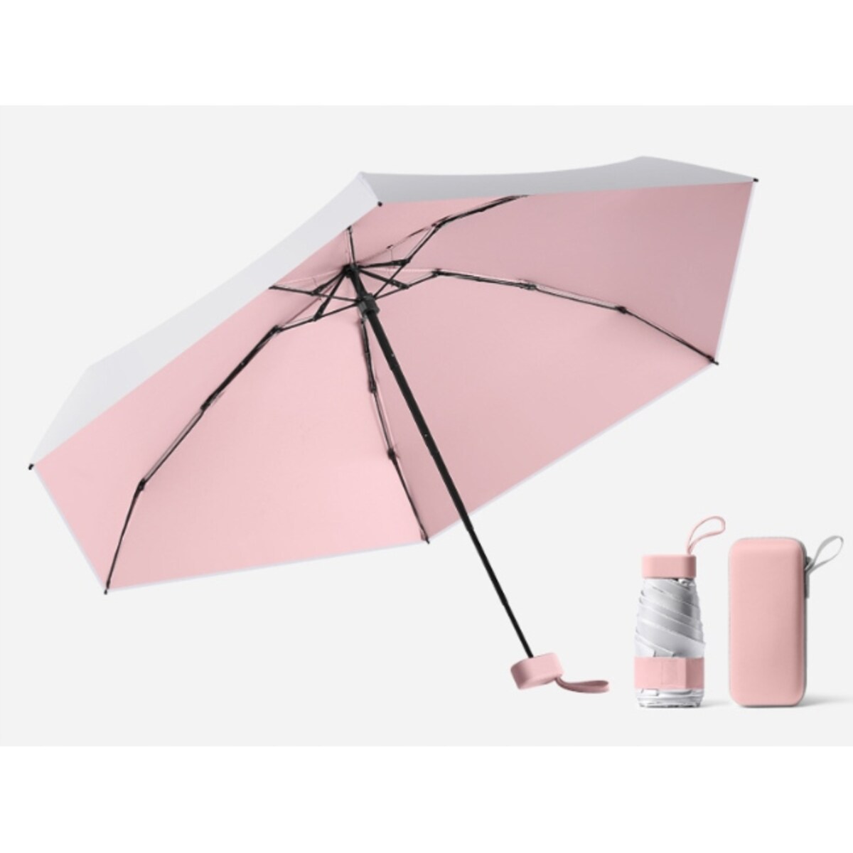 Parasol kieszonkowy kompaktowy parasolka składana mała mały mini etui LEKKA