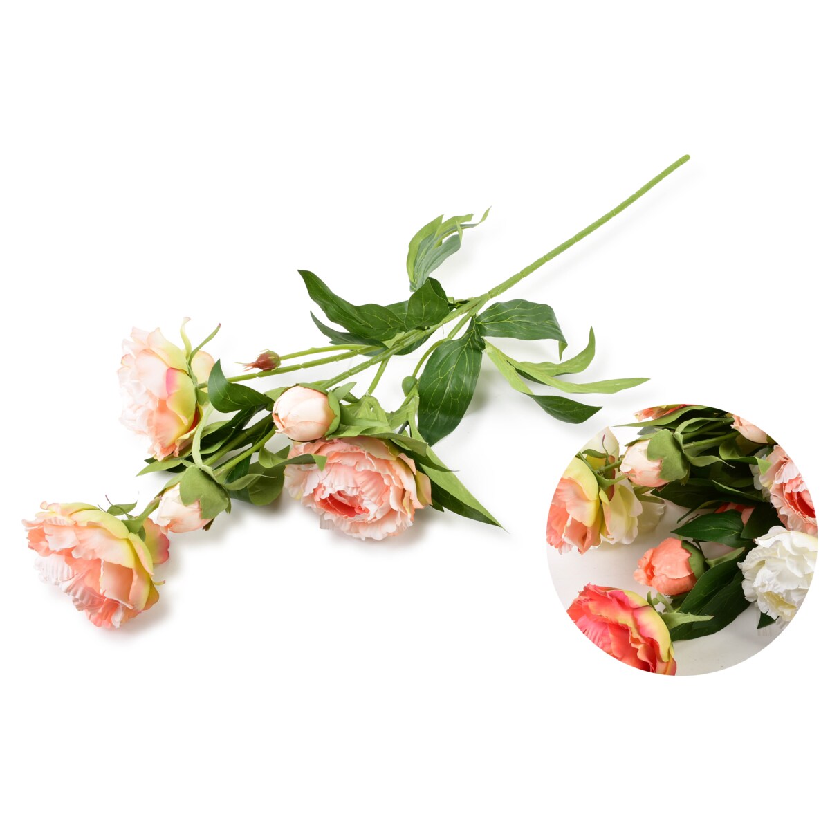 VIRIDIS Sztuczny kwiat Piwonia 67cm