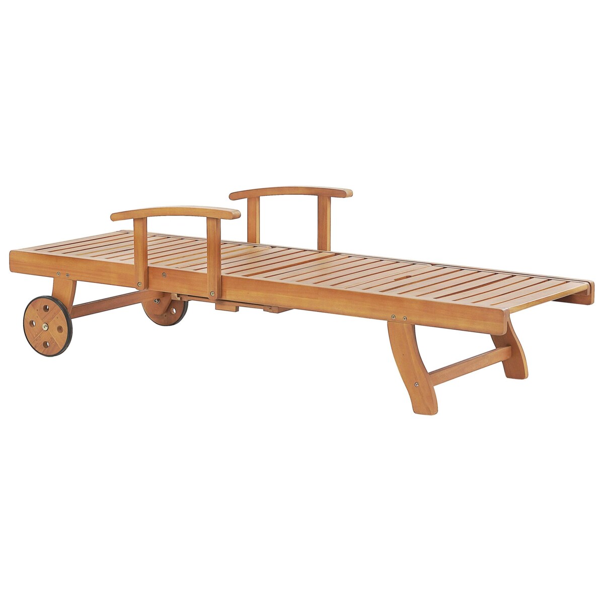 Leżak ogrodowy z poduszką JAVA PREMIUM Drewno akacjowe Szary