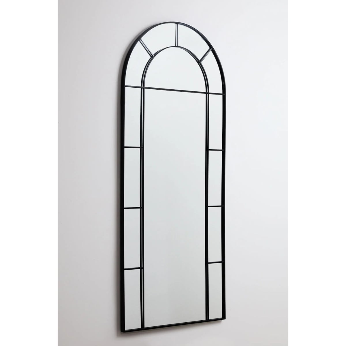 Lustro ścienne z metalu, efekt okna, 80x180 cm, Diana