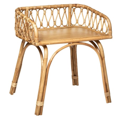 Ozdobny stolik do pokoju dziecięcego, rattanowy, 62 x 43 x 69 cm