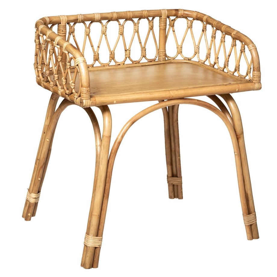 Ozdobny stolik do pokoju dziecięcego, rattanowy, 62 x 43 x 69 cm