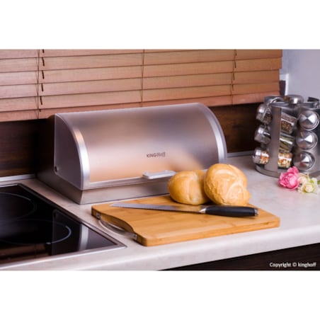 Chlebak stalowo-akrylowy pojemnik na chleb pieczywo bułki KINGHOFF