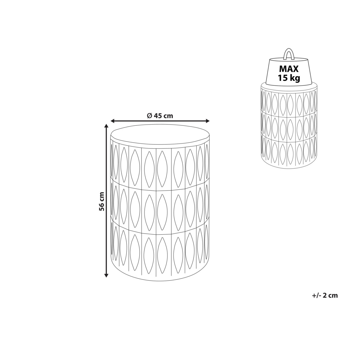Stolik pomocniczy szary DEARA