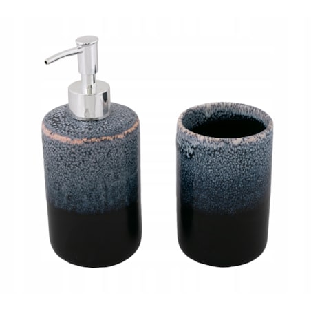 KUBEK łazienkowy CERAMICZNY niebieski 450ml