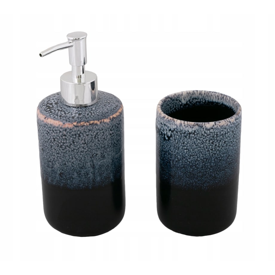 KUBEK łazienkowy CERAMICZNY niebieski 450ml