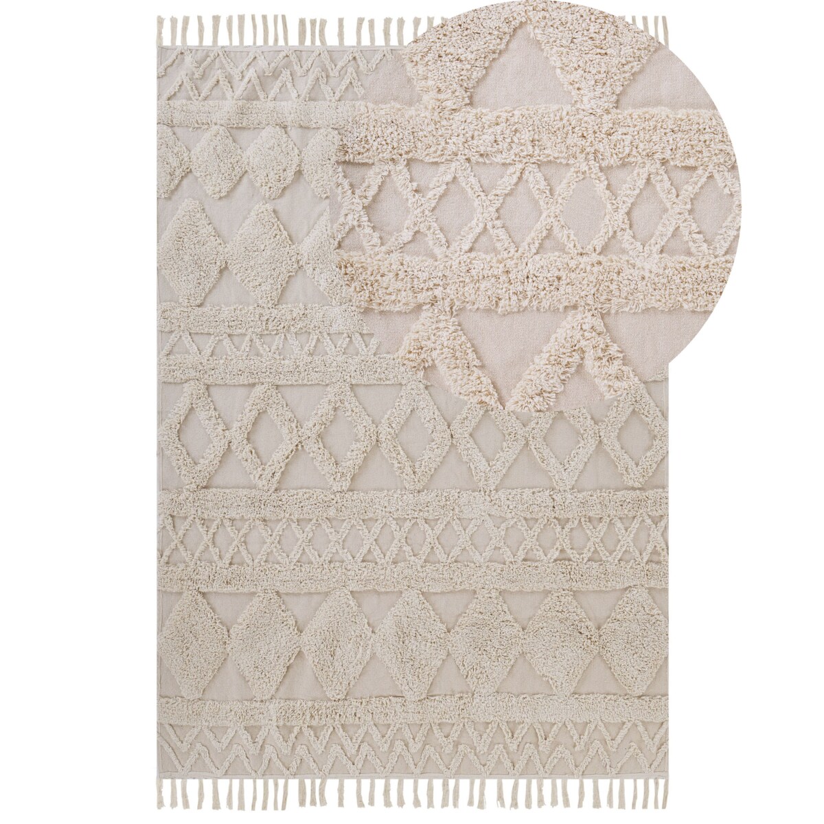 Dywan DIDIM Beżowy 160 x 230 cm Bawełna