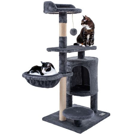 Pięciopoziomowy drapak dla kotów Szary 105 cm