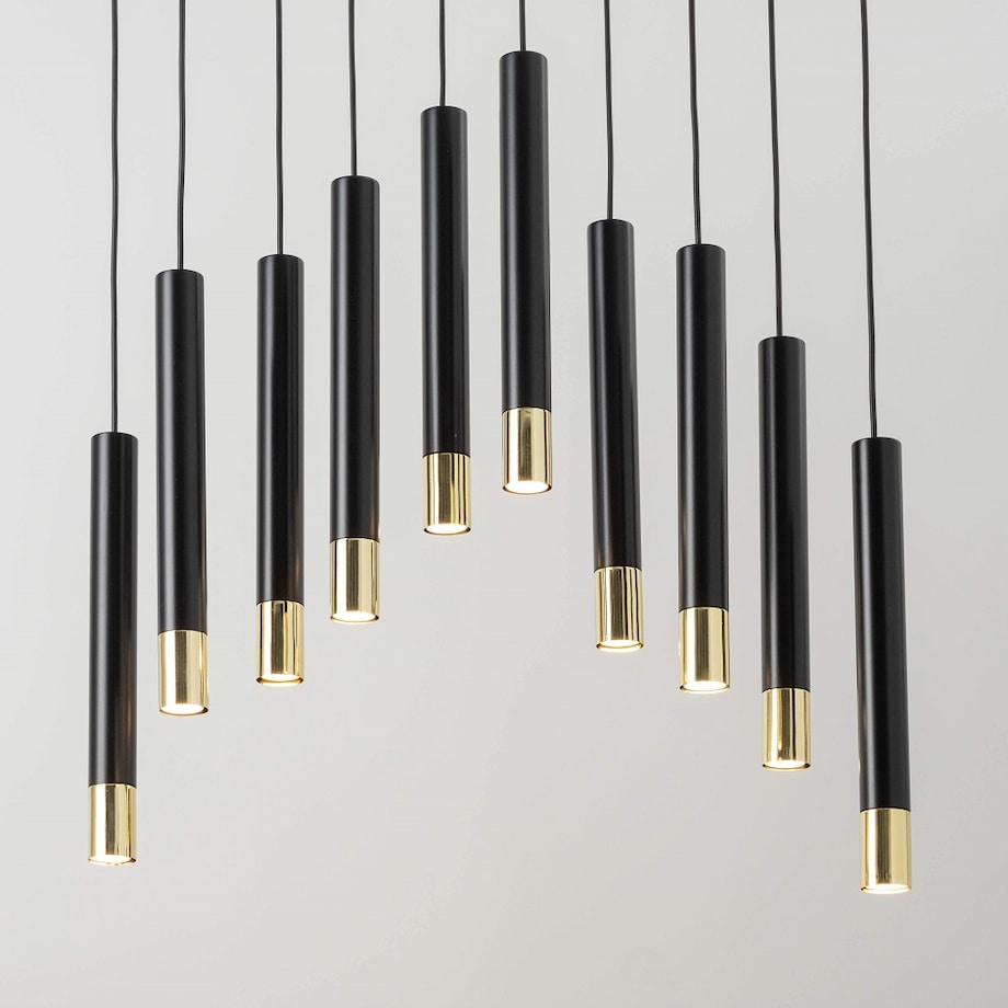 Czarna lampa wisząca Sopel Grand 33399 sople salonowe loftowe
