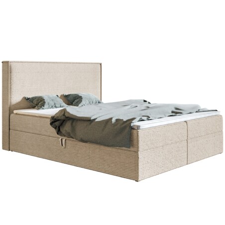 Łóżko kontynentalne FOX 9 180x200 tkanina Poso,tkanina - jasny beż