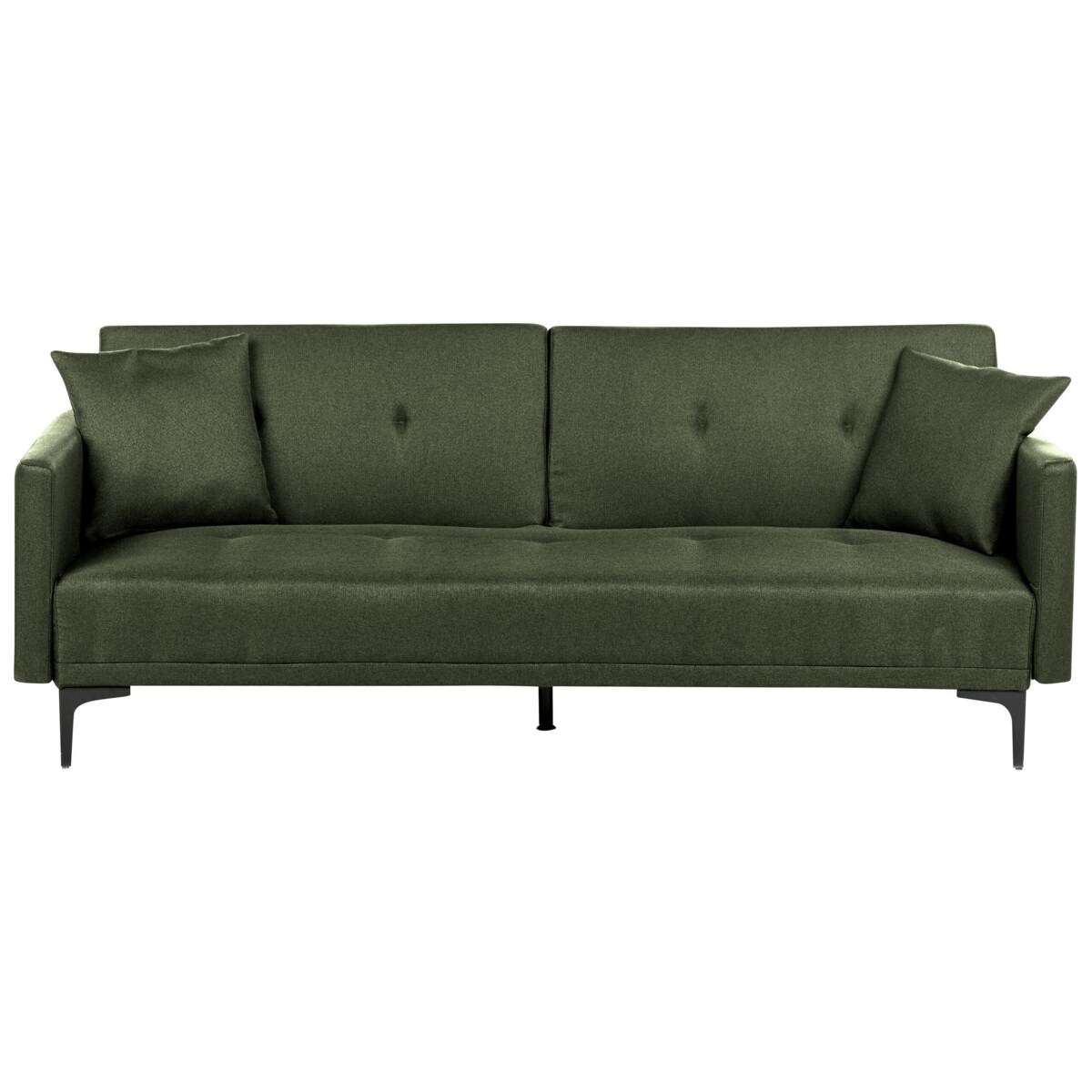 Sofa rozkładana LUCAN Ciemnozielony dla 3 osób