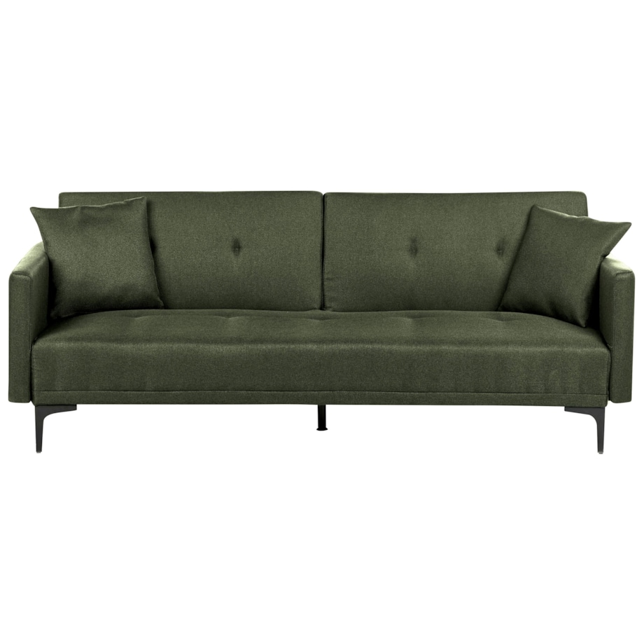 Sofa rozkładana LUCAN Ciemnozielony dla 3 osób