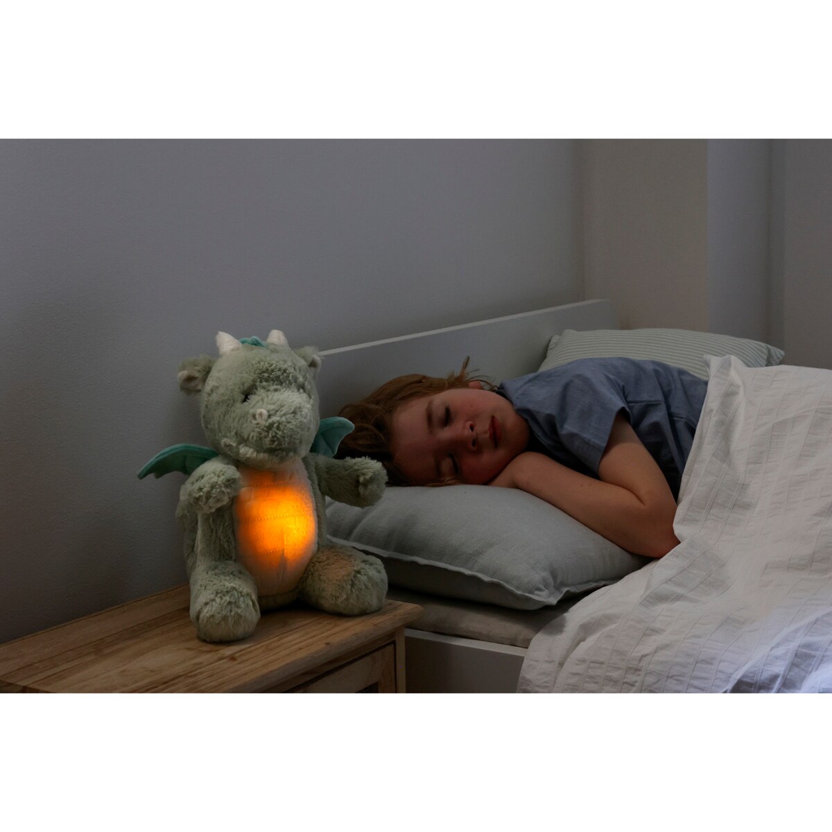 Szumiący smok z czujnikiem ruchu i pozytywką - Cloud b® LoveLight Buddies Drake the Dragon™