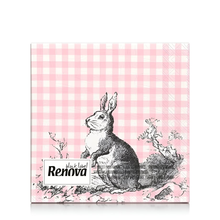 Serwetki Papierowe Ozdobne Renova Bunny & Fox 33x33 cm 3-warstwy 20 sztuk