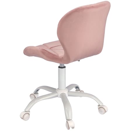 Krzesło obrotowe biurowe ENDO welur różowe