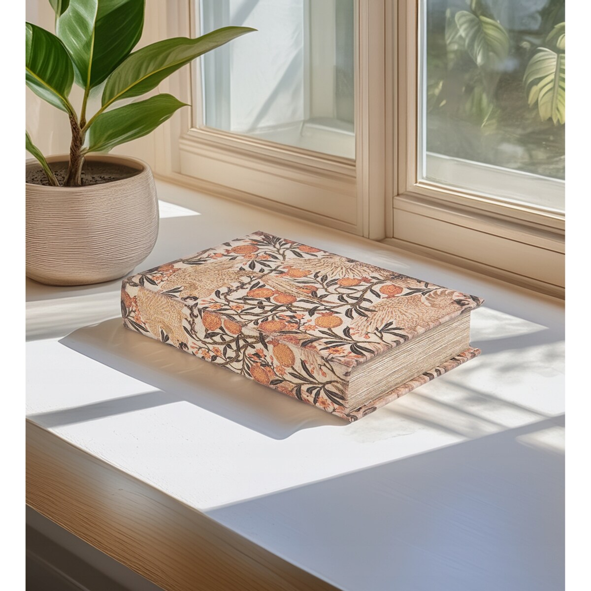 PUDEŁKO KSIĄŻKA FAŁSZYWA OWOCE ROŚLINY 26X16cm ORGANIZER NA BIŻUTERIĘ
