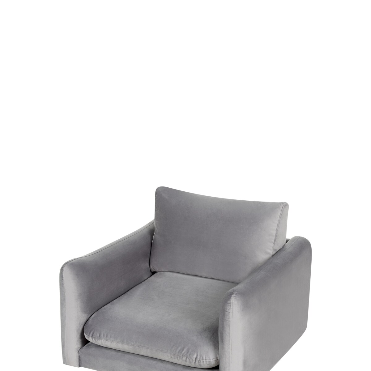 Fotel szary welurowy VINTERBRO