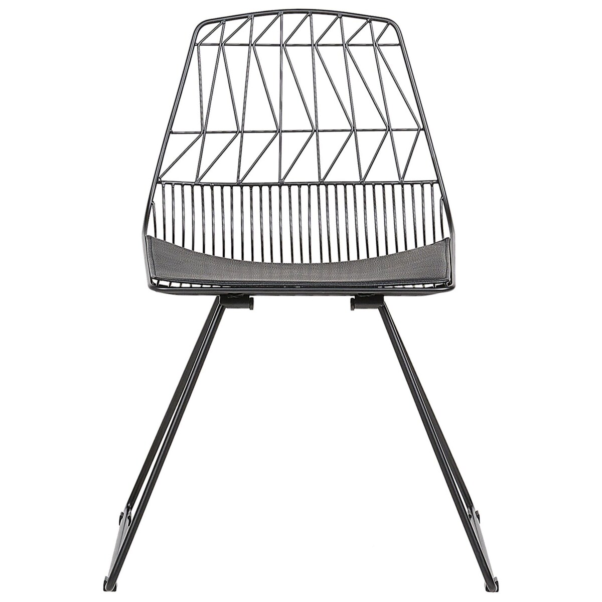 Zestaw 2 krzeseł do jadalni HARLAN Metal Czarny