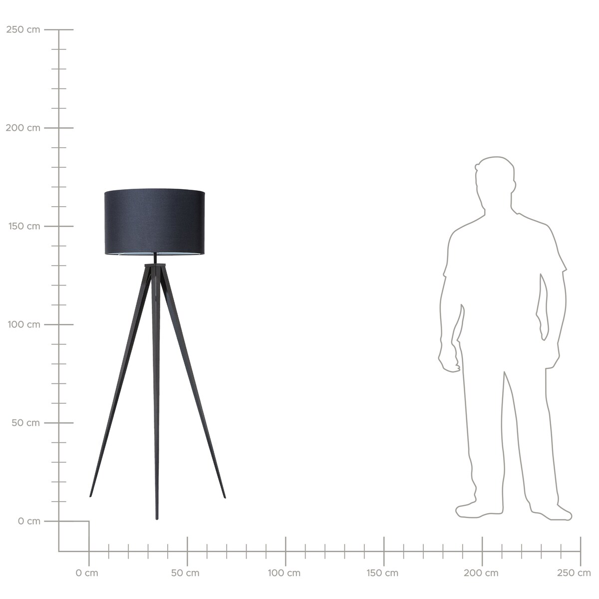 Lampa podłogowa STILETTO Metal Czarny