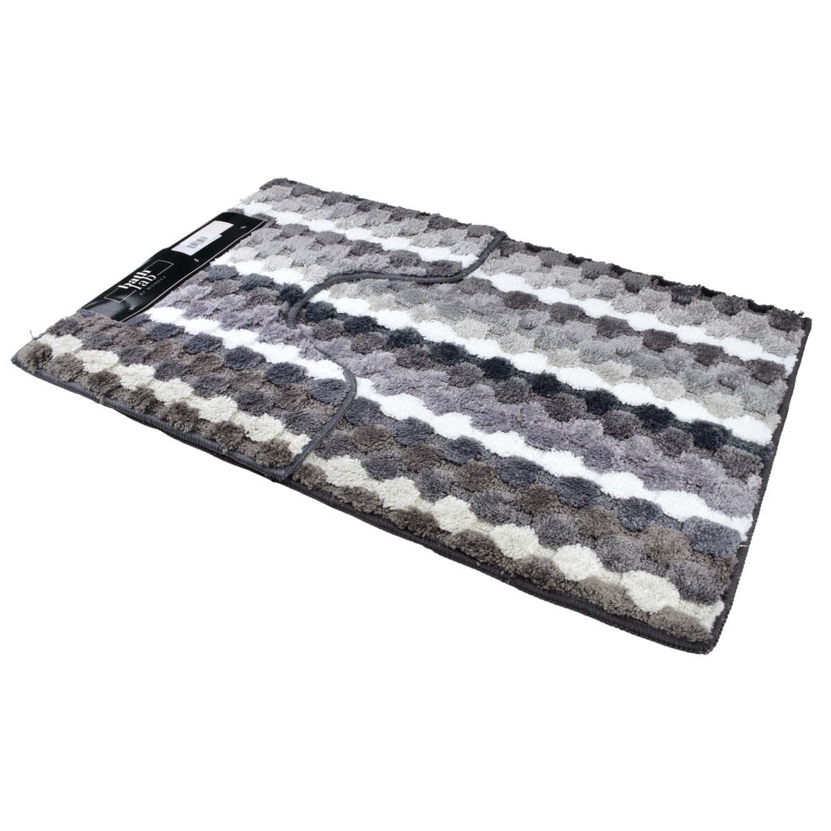 ZAC Komplet 2 dywaników 50x90cm/50x40cm paski szary