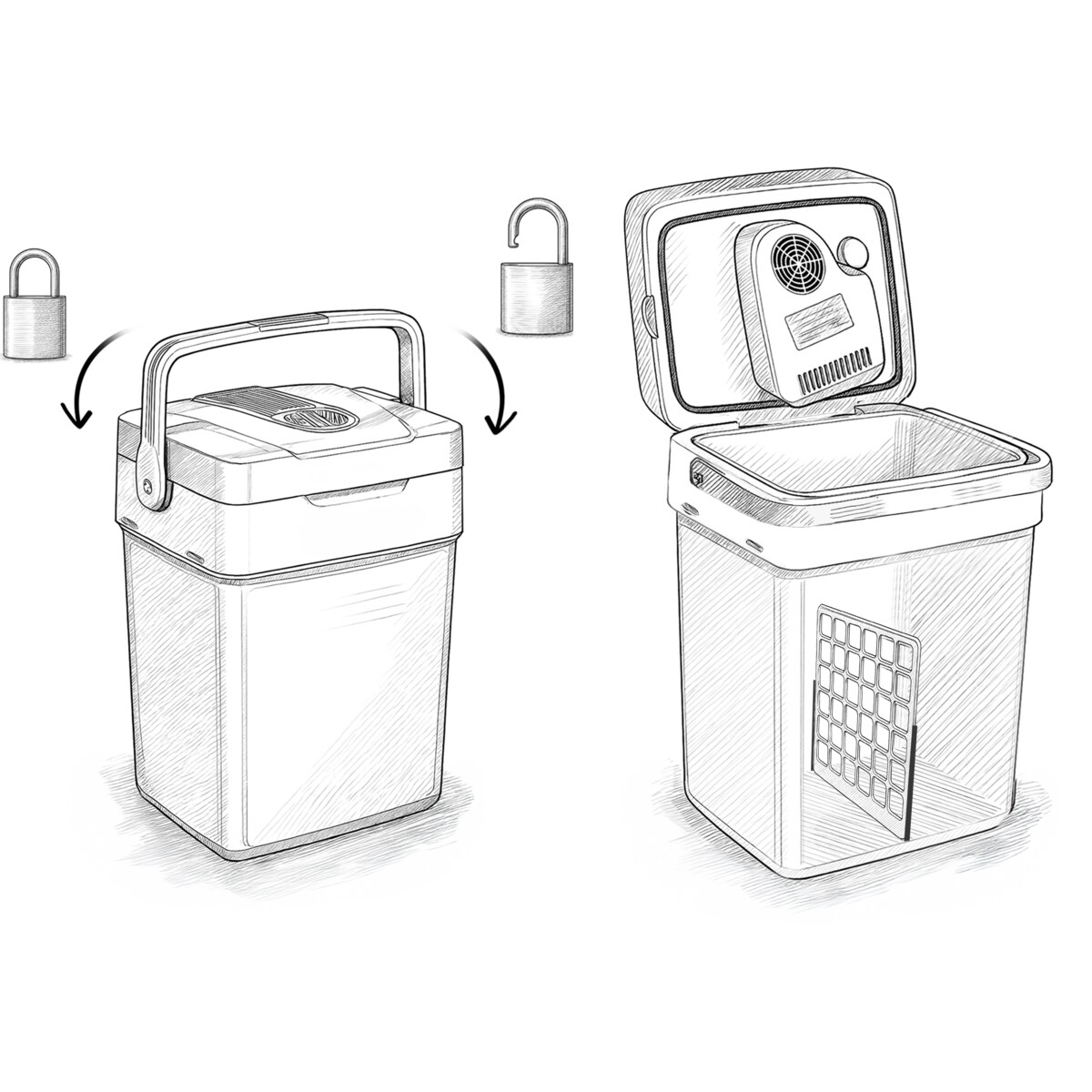 Lodówka turystyczna samochodowa 12V/230V USB funkcja grzania 29l Berdsen