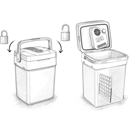 Lodówka turystyczna samochodowa 12V/230V USB funkcja grzania 29l Berdsen