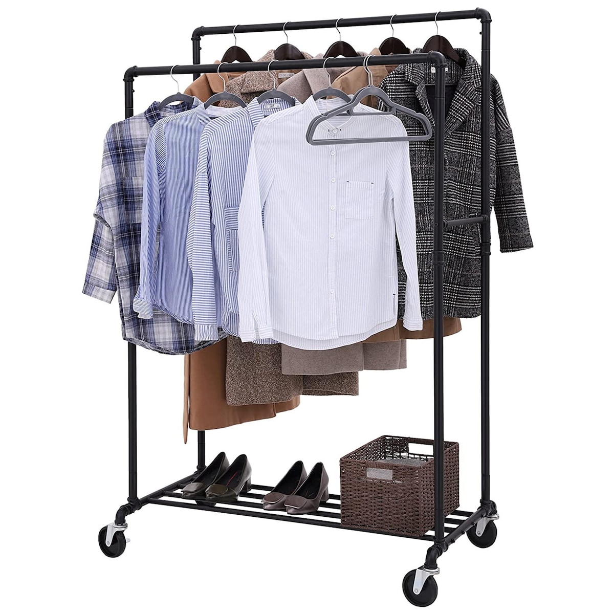 Wieszak Na Ubrania Na Kółkach Czarny