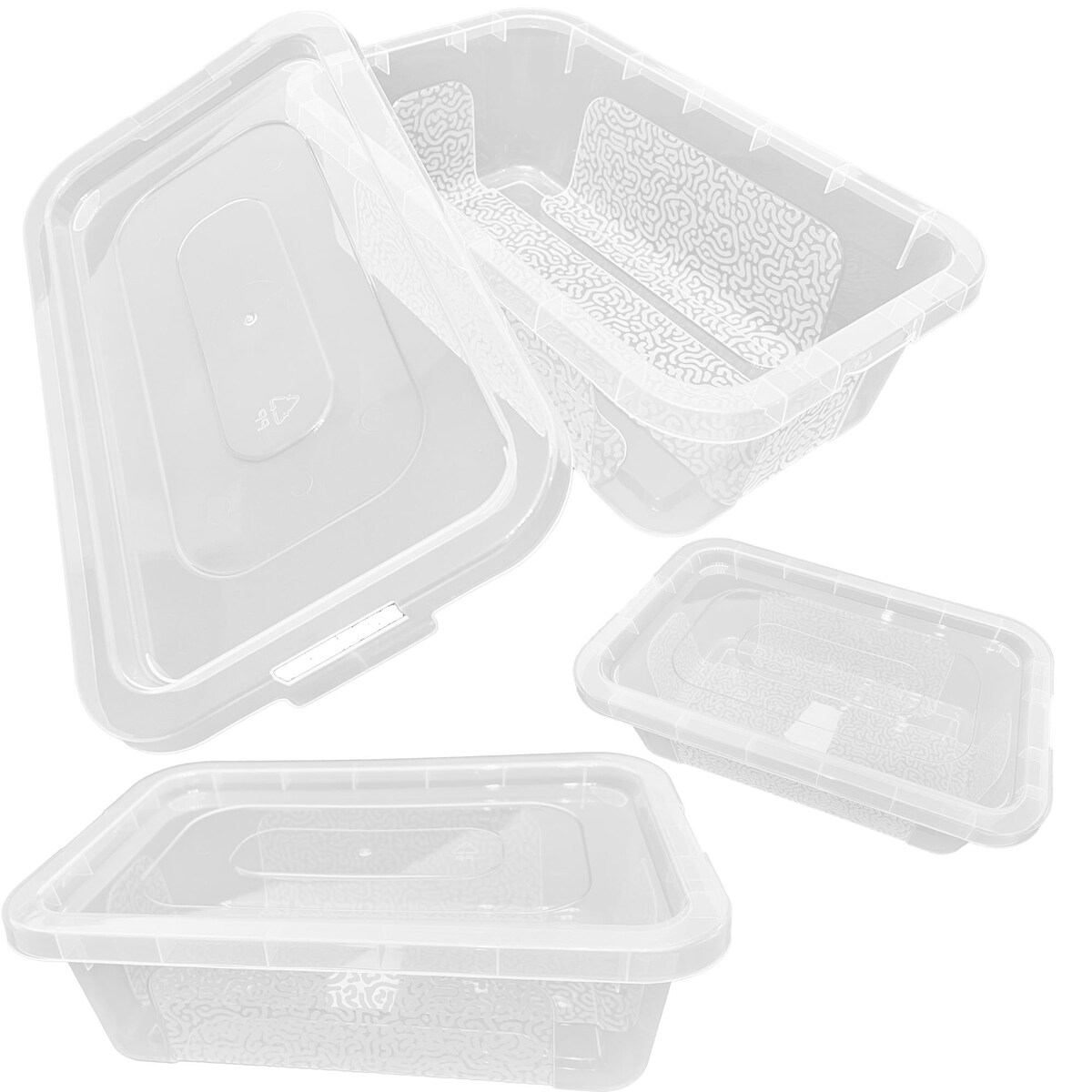 Pojemnik Plastikowy Z Pokrywą Zamykany Pudełko Box Przezroczysty 4,5 L