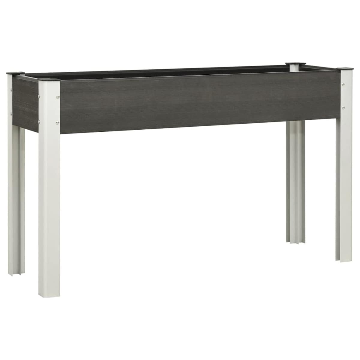 vidaXL Podwyższona donica ogrodowa, szara, 120 x 40 x 75 cm, WPC