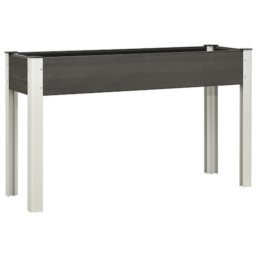 vidaXL Podwyższona donica ogrodowa, szara, 120 x 40 x 75 cm, WPC