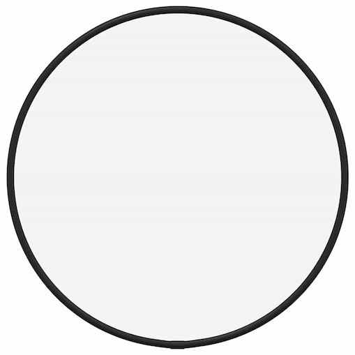 vidaXL Lustro ścienne, czarne, Ø 30 cm, okrągłe