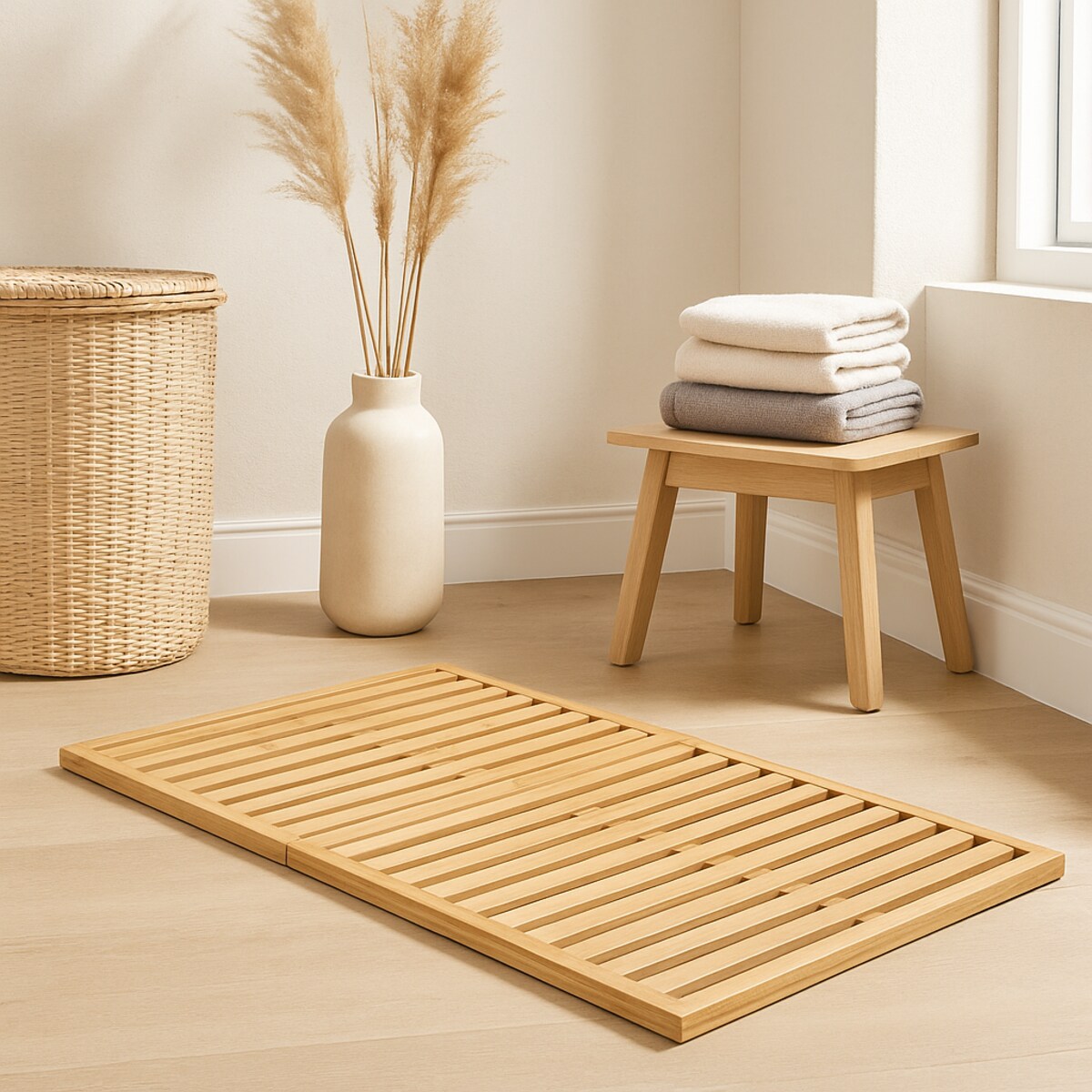 Podest bambusowy do łazienki AVELA, 100 x 50 cm