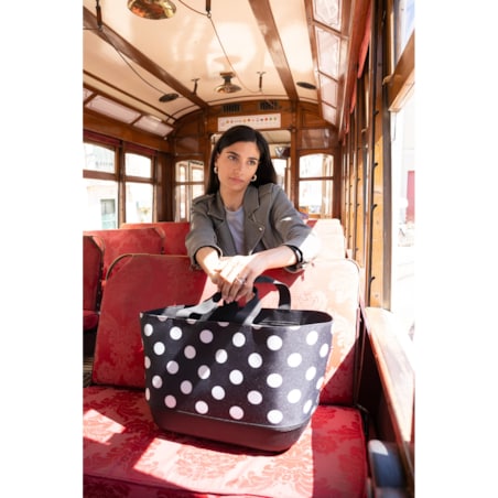 Torba SHOPPINGBASKET, dots white