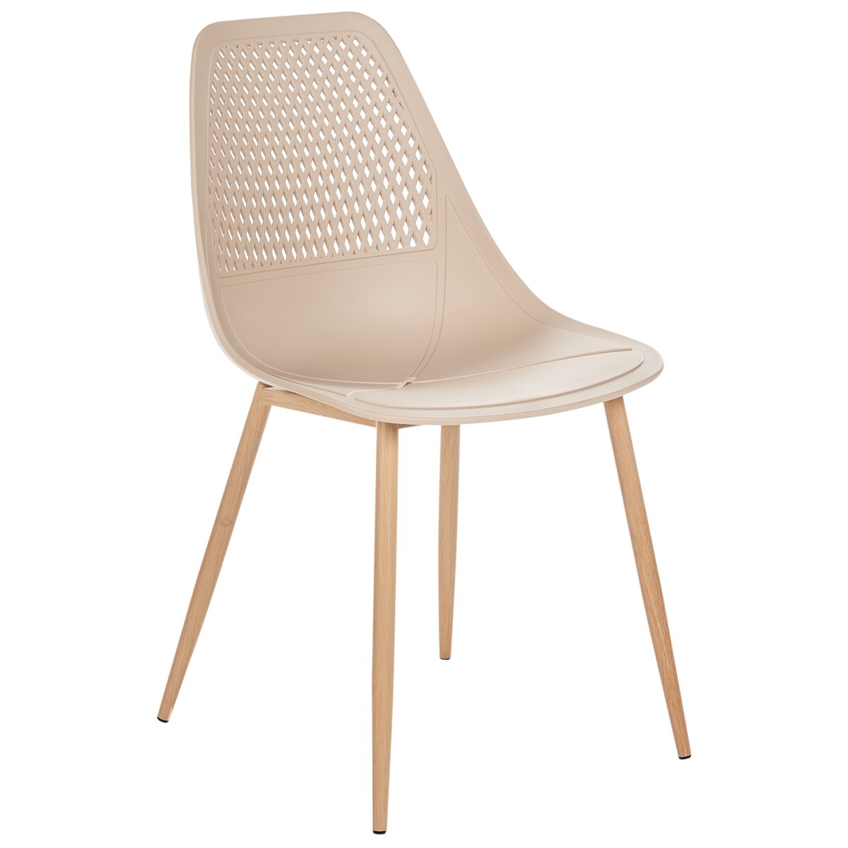 Zestaw 4 krzeseł HAZELTON Beżowy