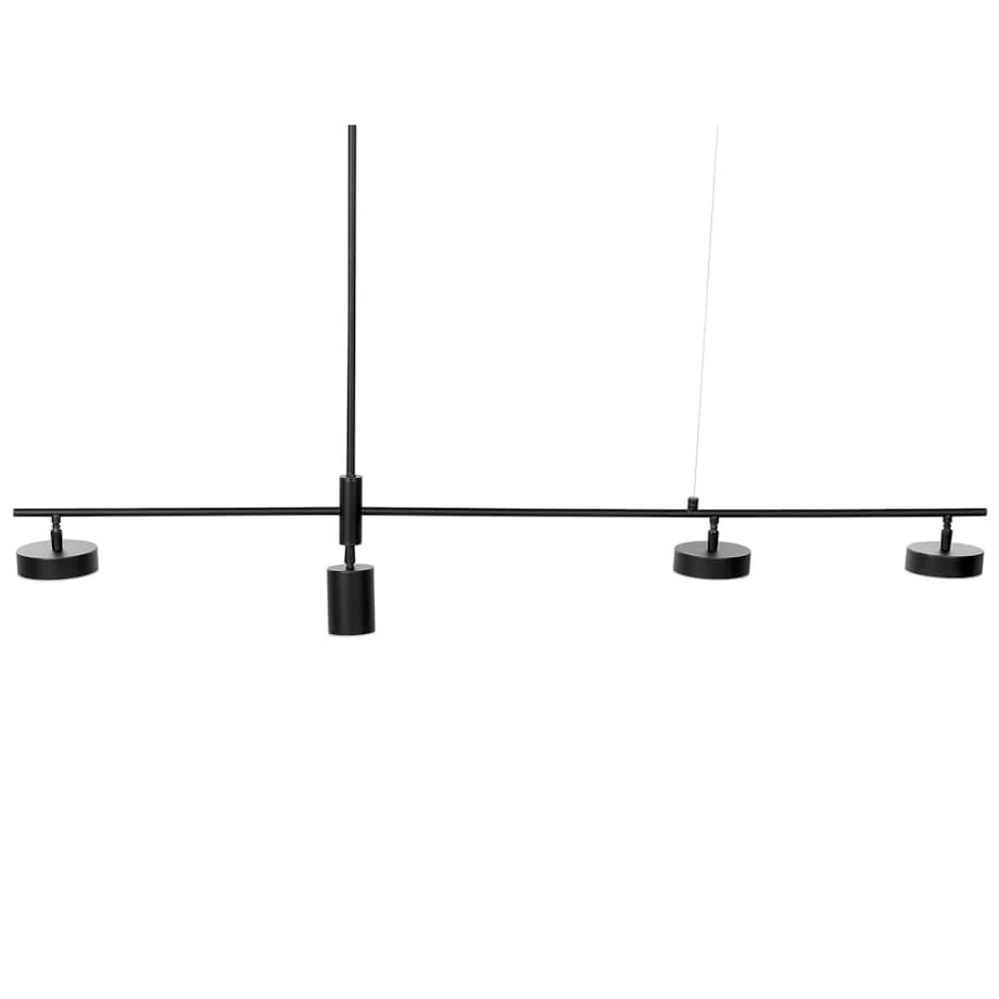 Lampa wisząca 4-punktowa LED metalowa czarna FOYLE
