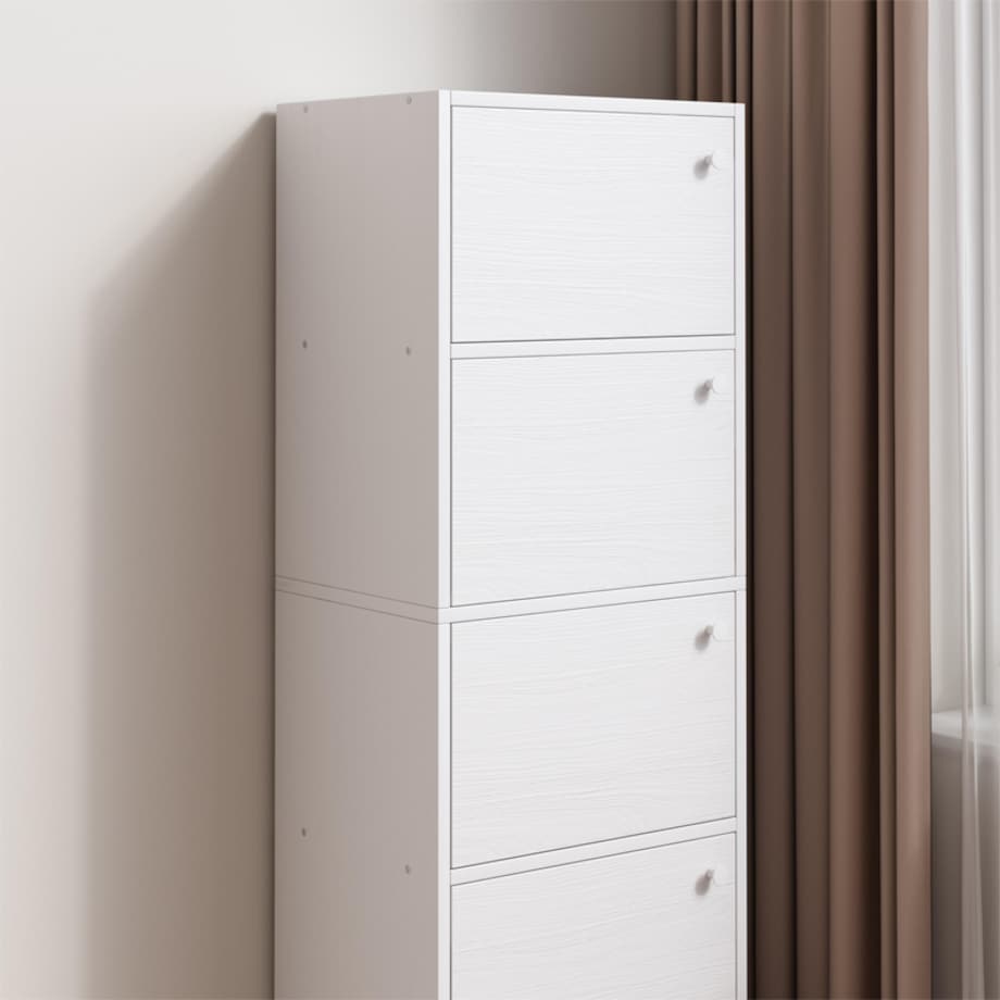 Nowoczesna pojemna komoda szafka duża biała skandynawski loft retro