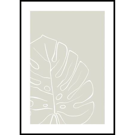 plakat line art monstera 1 50x70 cm