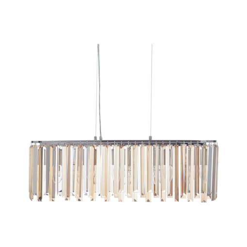 Żyrandol MANDEO Szkło Srebrny