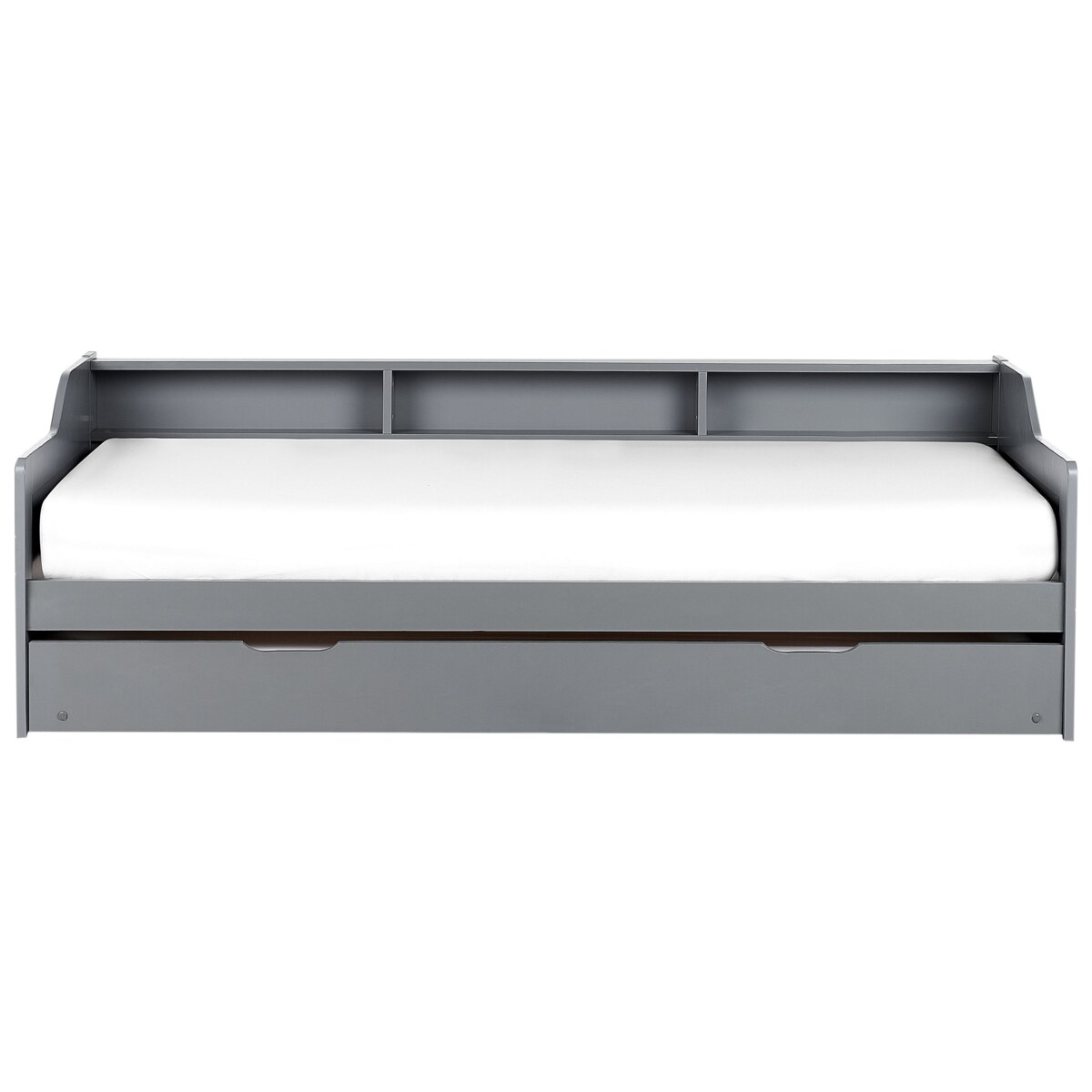 Łóżko wysuwane drewniane 90 x 200 cm szare EDERN