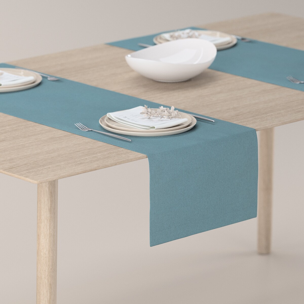 Bieżnik prostokątny 40x130 niebieski