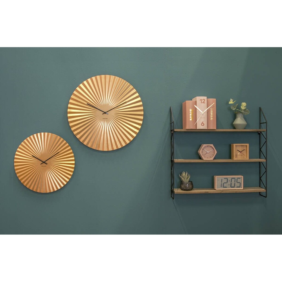 Zegar LIBRI różowy 20x20 cm