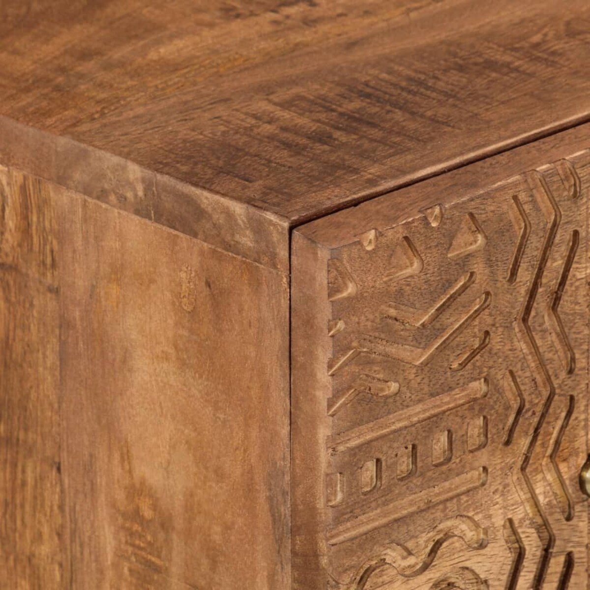 vidaXL Komoda, 55x30x76 cm, lite drewno mango i żelazo