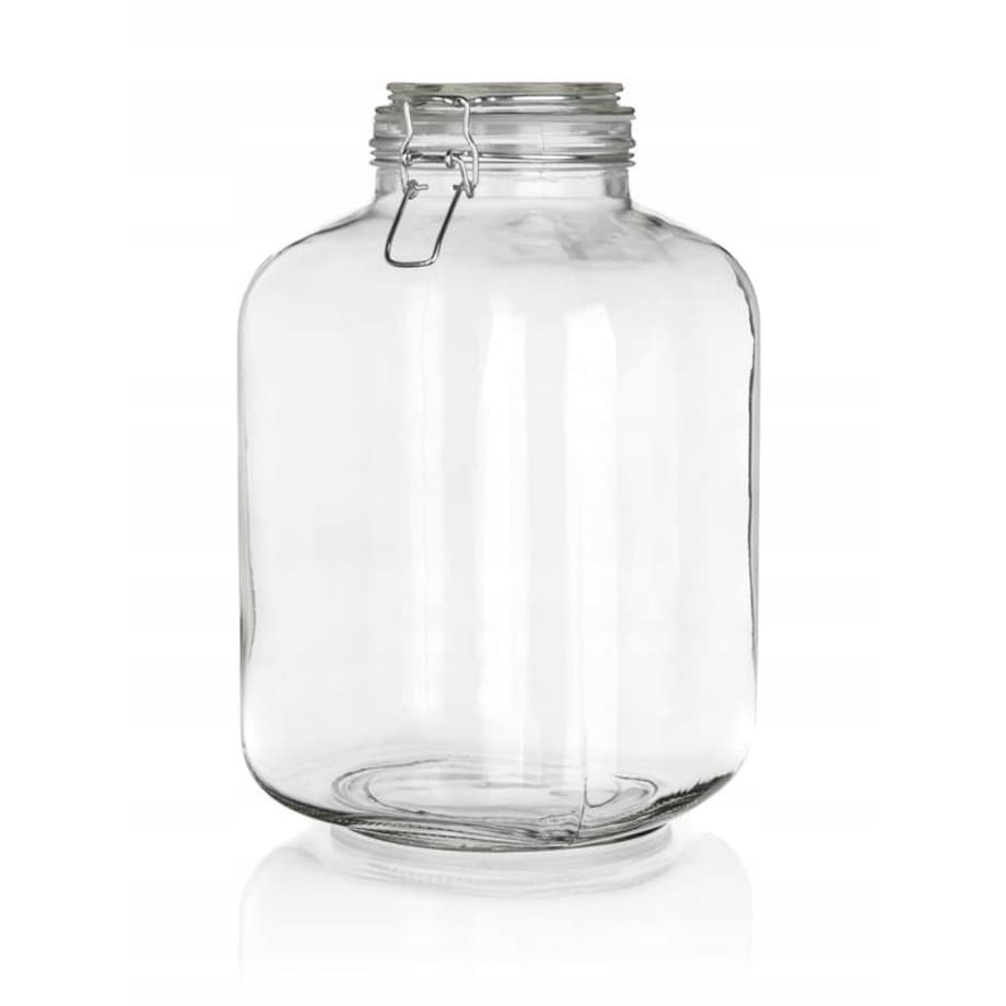SŁOIK DUŻY szklany 5 L pojemnik hermetyczny klips weki żywność ogórki