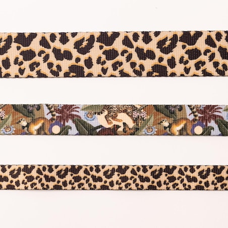 Obroża półzaciskowa dla psa lub kota "Pan tera mi kupi" PANTERKĄ DO GÓRY - Szerokość taśmy: 38mm, Rozmiar: XL