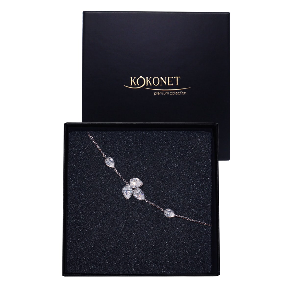 Bransoletka srebrna Z LISTKAMI elegancka ŚLUB klasyczna minimalistyczna