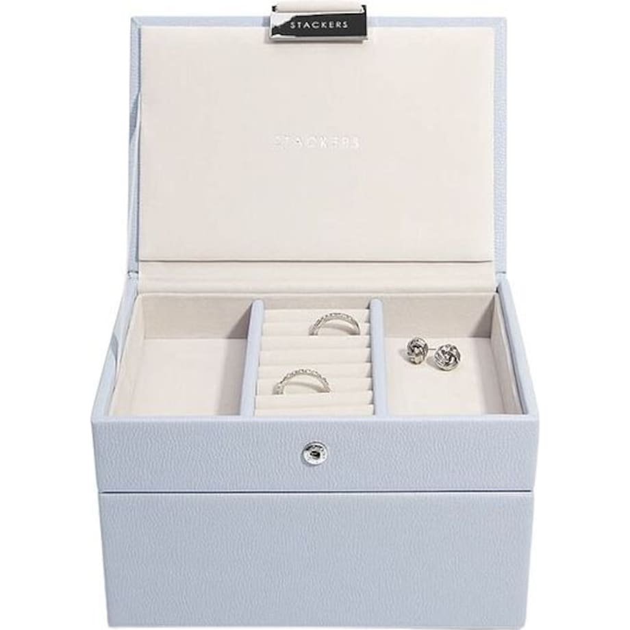 Szkatułka na biżuterię Stackers podwójna mini lawendowa